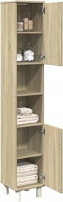 vidaXL Ντουλάπι Μπάνιου Sonoma Δρυς 30,5x30x179 εκ. από Επεξεργ. Ξύλο