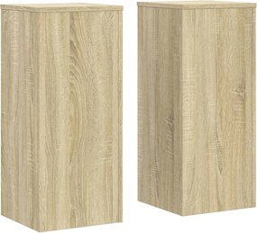 vidaXL Βάσεις Φυτών 2 Τεμ. Sonoma Δρυς 30x30x70 εκ. Επεξεργασμένο Ξύλο