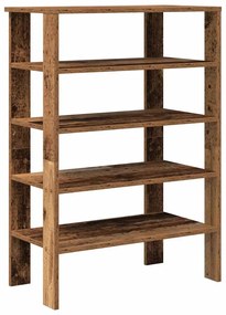 Ράφι παπουτσιών Παλιό ξύλο 61x32x87,5 cm Κατασκευασμένο ξύλο - Καφέ