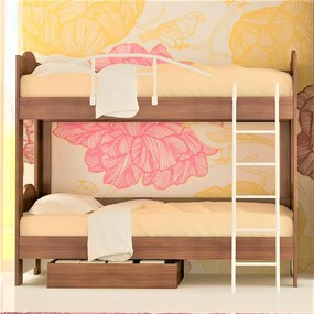 SARFURNITURE Κρεβάτι κουκέτα καρυδί SAR-111183