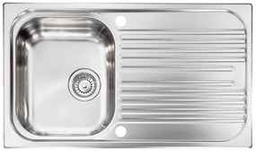 Kitchen Sink Stainless Steel Sanitec Atlantic Inset 86x50 cm Σατινέ