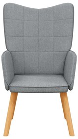 vidaXL Πολυθρόνα Relax Ανοιχτό Γκρι Υφασμάτινη