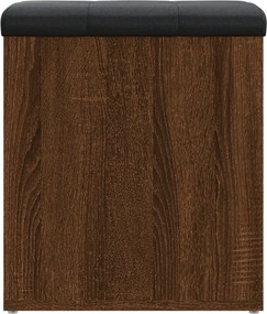 vidaXL Παγκάκι Αποθήκευσης Καφέ Δρυς 42x42x45 εκ. από Επεξ. Ξύλο
