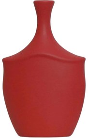 Βάζο Canteen 230TRV1371 15x7x25cm Red Aberto Design Κεραμικό