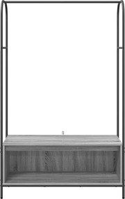 vidaXL Ράφι Ρούχων Γκρι 100 x 44 x 160 εκ Επεξεργασμένο ξύλο