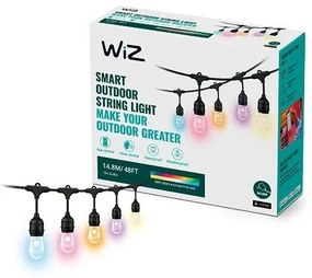 Έξυπνη Γιρλάντα LED 12W Μαύρο 14,8m IP65 RGB 3CCT Dimmable 929003213201 Wiz-929003213201-Μαύρο 929003213201