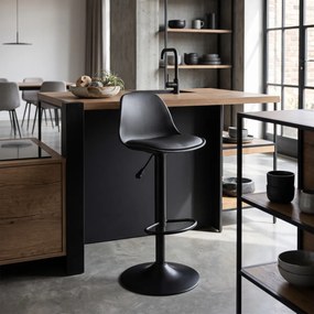 ΚΑΡΈΚΛΕΣ &amp; ΠΟΛΥΘΡΌΝΕΣ ISAK BLACK BAR STOOL HD6215