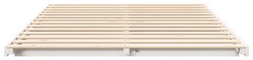 vidaXL Κρεβάτι δαπέδου Λευκό 140 x 200 cm Μασίφ ξύλο πεύκου