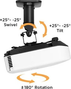 BRATECK Βάση για projectors EPB-2, οροφής, 360° περιστροφή, 15kg