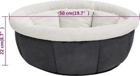vidaXL Κρεβάτι Σκύλου Γκρι 50x50x22 εκ.
