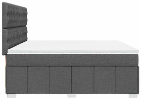 ΚΡΕΒΑΤΙ BOXSPRING ΜΕ ΣΤΡΩΜΑ ΣΚΟΥΡΟ ΓΚΡΙ 200X200 ΕΚ. ΥΦΑΣΜΑΤΙΝΟ 3294083