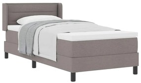 vidaXL Κρεβάτι box spring με στρώμα με στρώμα Taupe 90 x 200 cm