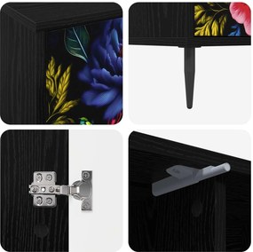 vidaXL Ντουλάπι TV KIEL 102 x 33 x 51 εκ Μαύρη Δρυς Επεξεργασμένο Ξύλο