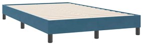 BOX SPRING ΚΡΕΒΑΤΙ ΜΕ ΣΤΡΩΜΑ ΣΚΟΥΡΟ ΜΠΛΕ 120X220 CM ΒΕΛΟΥΔΙΝΟ 3315967