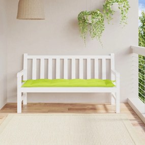 Μαξιλάρι για Παγκάκι Κήπου Φωτεινό Πράσινο 150x50x7 εκ. Ύφασμα - Πράσινο