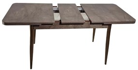 Artekko AY Gordion Τραπέζι Επεκτεινόμενο MDF με Μεταλλικό Πόδι Καφέ/Μαύρο (120+30x70x76)cm