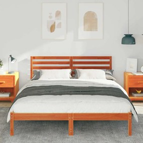 vidaXL Σκελετός Κρεβατιού Καφέ κεριού 160 x 200 cm Μασίφ ξύλο πεύκου
