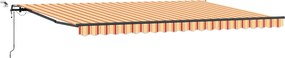 vidaXL Ηλεκτρική τέντα με LED και αισθητήρα 5 x 3 m