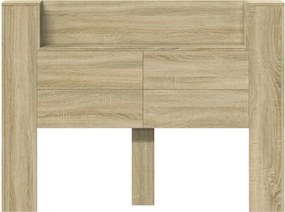vidaXL Κεφαλάρι Ντουλάπι με LED με ράφι Σονόμα 140 x 16,5 x 103,5 cm