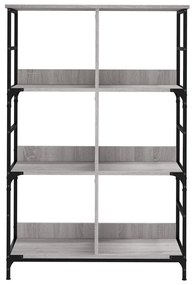 vidaXL Βιβλιοθήκη Γκρι Sonoma 78,5x33x117,5 εκ. Επεξεργασμένο Ξύλο