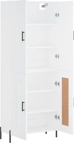 vidaXL Ντουλάπι Λευκό 69,5x34x180 εκ. από Επεξεργασμένο Ξύλο