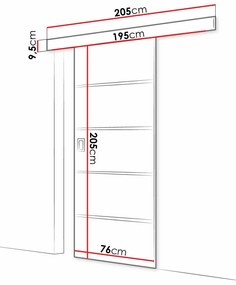 Συρόμενες πόρτες Dover 214, 19 kg, Γραφίτης, Πλαστικοποιημένη μοριοσανίδα, Γκρι, Αλουμίνιο | Epipla1.gr