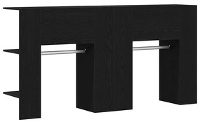 vidaXL Ντουλάπι χωλ Επιτοίχιο 2 pcs Μαύρη δρυς 97.5 x 37 x 99 εκ.