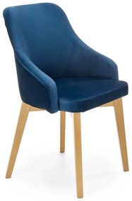Καρέκλα Houston 709, Σκούρο μπλε, 86x57x56cm, 10 kg, Ταπισερί, Ξύλινα, Ξύλο: Οξιά | Epipla1.gr