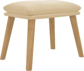 vidaXL Υποπόδιο Κρεμ 45x29,5x35 εκ. Βελούδινο