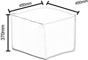 Πουφ ArteLibre KHEPRI Κόκκινο Ύφασμα 45x45x37cm