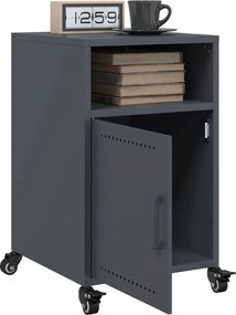 vidaXL Κομοδίνα 2 τεμ. Ανθρακί 36x39x59 εκ. από Χάλυβα