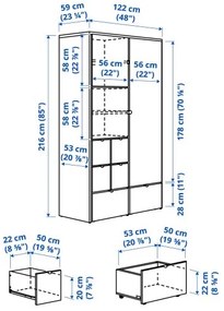 VISTHUS ντουλάπα, 122x59x216 cm 904.934.46