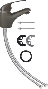 vidaXL Μπαταρία Νιπτήρα Αναμεικτική Γκρι 13 x 10 εκ.