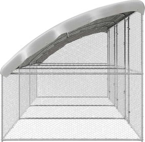 vidaXL Κλουβί για κότες 3 τεμ. Ασημί 600 x 200 x 200 εκ.