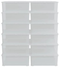 vidaXL Κουτιά Αποθήκευσης Πλαστικά Στοιβαζόμενα 12 τεμ. 5 Λίτρων