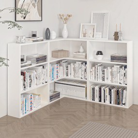Βιβλιοθήκη Λευκό APRALA 120x20x89