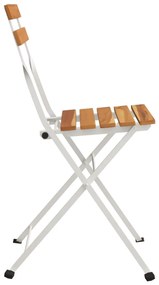 vidaXL Καρέκλες Bistro Πτυσσόμενες 6 τεμ. Μασίφ Ξύλο Ακακίας + Ατσάλι