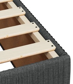 Κρεβάτι Boxspring με Στρώμα Σκούρο Γκρι 120x190 εκ Υφασμάτινο 3292010