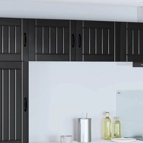 vidaXL Ντουλάπα Τοίχου LUCCA 2 τμχ. Μαύρο Επεξεργασμένο Ξύλο