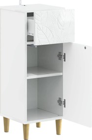 vidaXL Ντουλάπι Αποθήκευσης Μπάνιου DELFT Γυαλιστερό Λευκό