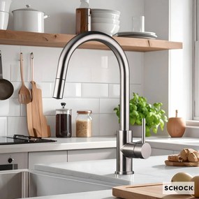 Schock Prima 533120 Inox - Μπαταρία Κουζίνας με Ντους