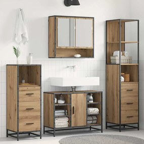 vidaXL Σετ Επίπλων Μπάνιου 4 pcs Artisan Oak Επεξεργασμένο ξύλο