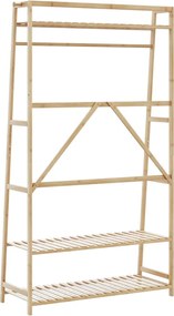 vidaXL Ράφι Ρούχων με Ράφια 110x40x180 εκ. από Μπαμπού