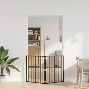 vidaXL Πόρτα Σκύλου 2 τμχ. Μαύρο 80 x 80 cm Επικαλυμμένος Χάλυβας