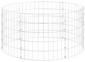 vidaXL Συρματοκιβώτιο-Γλάστρα Στύλος Κυκλική Ø100x50 εκ. Γαλβ. Χάλυβας