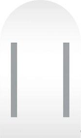 vidaXL Καθρέφτης Μπάνιου με Ντουλάπι &amp; LED Αψίδα Λευκό 42x13x70 εκ.