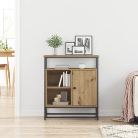 vidaXL Μπουφές Artisan Oak 69x35x80 εκ από Επεξεργασμένο Ξύλο και Χάλυβα