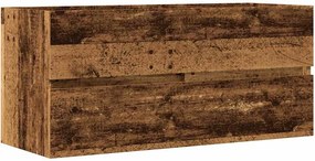 vidaXL Ντουλάπι Νιπτήρα Μαύρο 100x38,5x45 εκ. Επεξεργασμένο Ξύλο