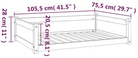 ΚΡΕΒΑΤΙ ΣΚΥΛΟΥ 105,5X75,5X28 ΕΚ. ΑΠΟ ΜΑΣΙΦ ΞΥΛΟ ΠΕΥΚΟΥ 821462