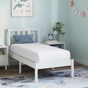 vidaXL Στρώμα Λευκός 70 x 140 cm Τσέπες ελατηρίων